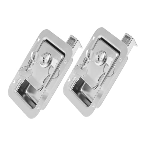 ELAYARD 2 Piezas Cerradura de Panel Empotrada de Acero Inoxidable para Remolques y Vehículos Especiales de Pestillos Paleta Resistentes Diseño Elegante y Fácil Instalación