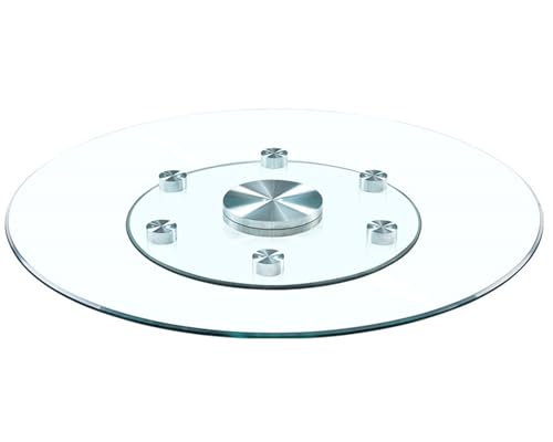 Mesa giratoria redonda de cristal para comedor, bandeja giratoria suave para reuniones familiares y fiestas