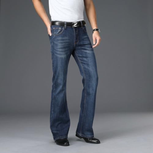 Image of Jeans for Men | Relaxed Fit Denim Pants with Slim Fit Bottoms