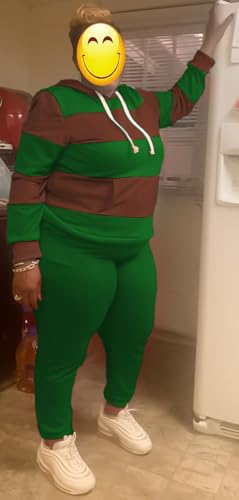 TOPONSKY Womens 2 Piece Tracksuit Long Sleeve Warm Up Outfit Patchwork Pants Set3