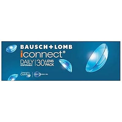 Bausch & Lomb Iconnect Daily Contact Lens - Spherical | Daily Disposable | Hydrogel Material | (-5, Pack of 30)