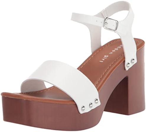 Madden Girl Women's Danii Heeled Sandal, White Paris, 8.5
