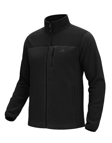 Men's Full Zip Fleece Jacket - Anti-Pill Polar Workwear Style, Sizes S To 3XL