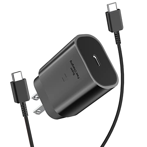 Samsung Fast Charger, KYOHAYA 25W Original USB C Power Delivery Super Fast Charging Plug with 6FT Type C to C Quick Charge Sync Cable for Samsung Galaxy S22 S21 S20 Ultra/Note 20/10/Z Fold 3/Z Flip 3
