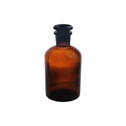 Botella de reactivo portátil de vidrio ámbar de boca estrecha Cover