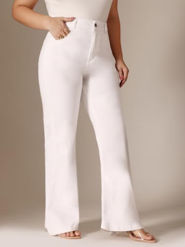 Image of Miss Chase A+ Women's Wide-Leg High Rise Regular Length Stretchable Denim Jeans
