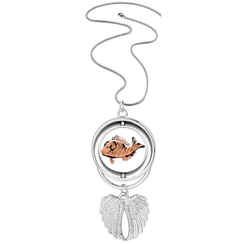 Collier ailes d'ange et Poisson style Art Déco idée cadeau d'anniversaire idéal