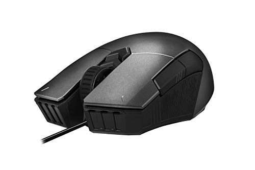ASUS TUF M5 Mouse Gaming Ottico, 6200 DPI, Design Ergonomico ambidestro, Aura Sync RGB, Interruttori Omron