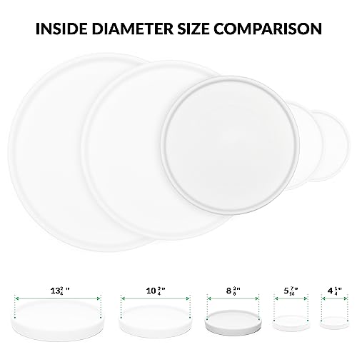 Willowy Matte White Ceramic Pot Saucer - Drainage Tray For 6, 7, 8, 9 Inch Planters + More Sizes #TOP4