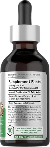 Horbäach CL17301 Korean Red Ginseng | 2 Fl Oz Liquid Extract | Panax Ginseng | Vegetarian, Non-Gmo, Gluten Free Supplement thumb #1