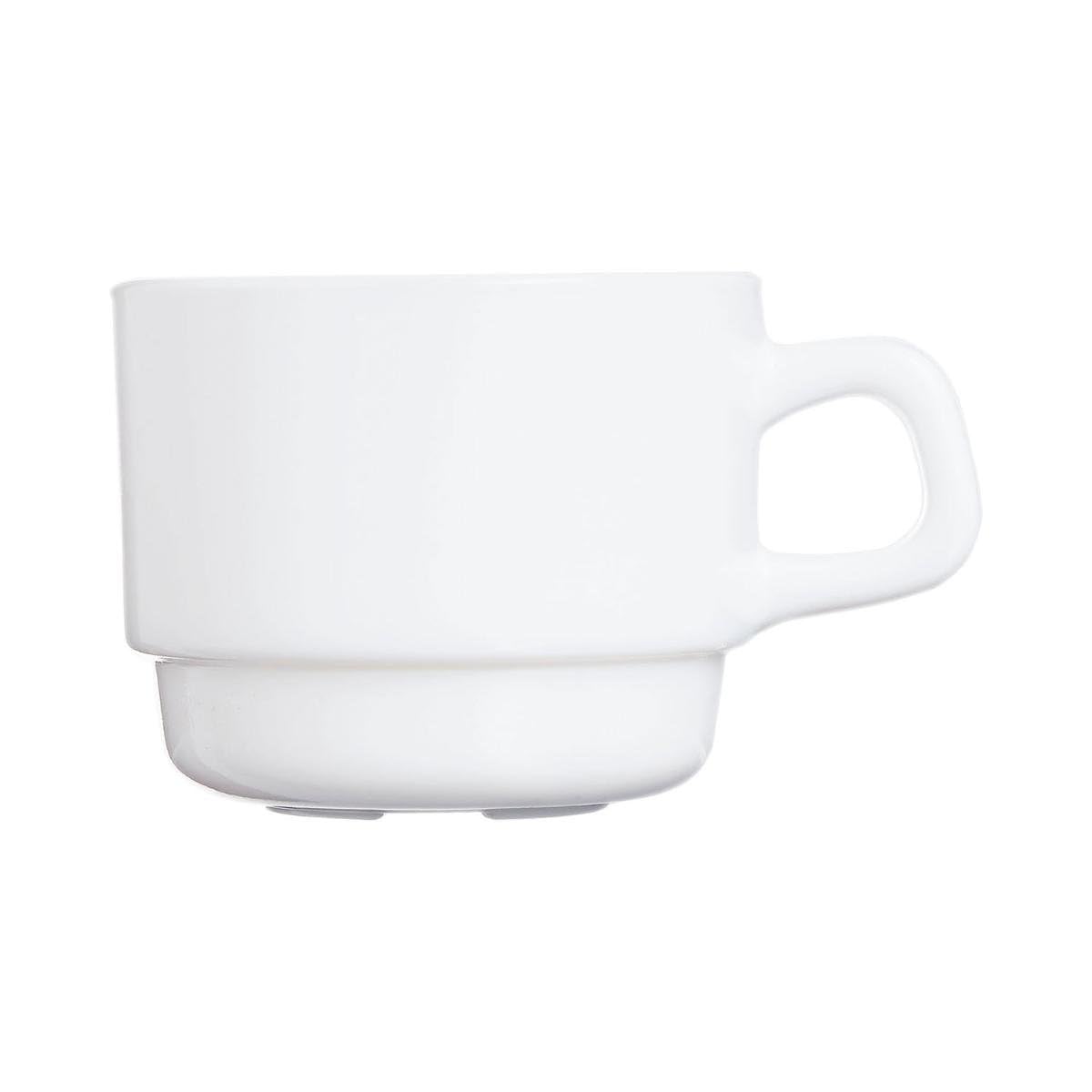 Arcoroc Restaurant Set mit 12 Opal-Tassen, 19 cl, Opal, mikrowellengeeignet, kühlschrankgeeignet, recycelbar
