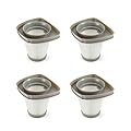 Amazon Basics Filtri HEPA di Ricambio per Scopa Elettrica con Filo 2-in-1 (Modello: B07SH66PXX), Confezione da 4, Lavabili, Grigio Freddo, 106.2 L*90.4W *90.1H mm