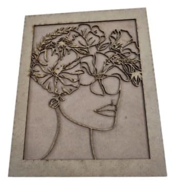 Creando Cuadro DM Mujer con Flores 13x20cm.