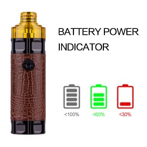 Kamry Vaporisateur portable pour cigarette lectronique GT Pen 900 mAh avec  rservoir PCTG de 2 ml - Kit de dmarrage pour cigarettes lectroniques,  pas d'e-liquide, pas de nicotine (cuir marron) : Amazon.fr: