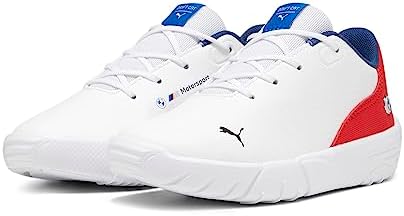 PUMA BMW M Motorsport Drift Cat Decima Hook and Loop Sneaker, White-Pro Blue, 13 US Unisex Little Kid | Image 6