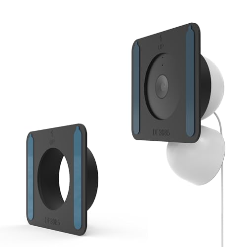 TIUIHU Silicone Cover for G-oogle Nest Cam Indoor(Wired)-2nd Gen (Black, 1*Pack)
