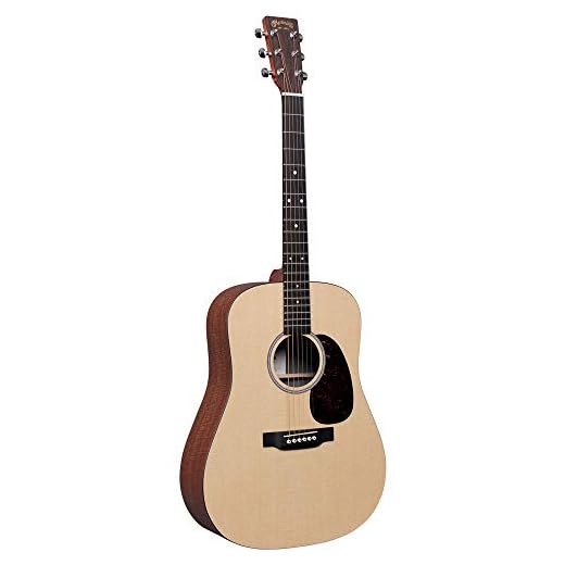 Martin Guitar X Series D-X1E Acoustic-Electric Guitar with Gig Bag, KOA Pattern High-Pressure Laminate, D-14 Fret, Performing Artist Neck Shape