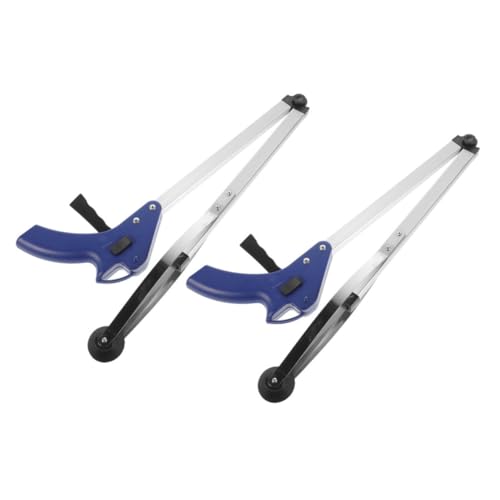 ibasenice Pinza per Rifiuti in Alluminio Pieghevole 83 Cm Set da 2, Strumento di Presa per Raccolta Spazzatura, Utensile Multiuso per Giardino, Casa, Parchi e Pulizia Esterna