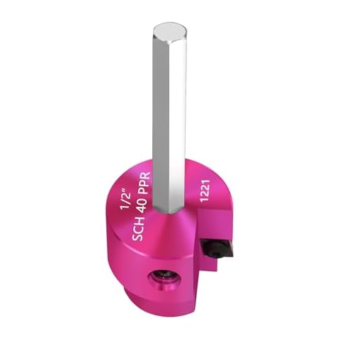 PVC Fitting Saver 1/2-Inch Head,PVC Pipe Reamer,1/2" PVC Reamer with 1/4-Inch Hex Shaft,PVC Socket Saver Plastic Pipe Fitting Reamer Plumbing Tool for Sch.40 PVC CPVC ABS Pipe,Fit Standard 1/2" Drills Cover
