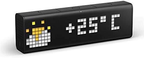 LaMetric TIME Wi-Fi Clock for Smart Home - Social Media Counter - Cinema Lightbox - Digital Alarm Clock with Weather - Retro Pixel Art Bluetooth Speaker with 37x8 LED Display