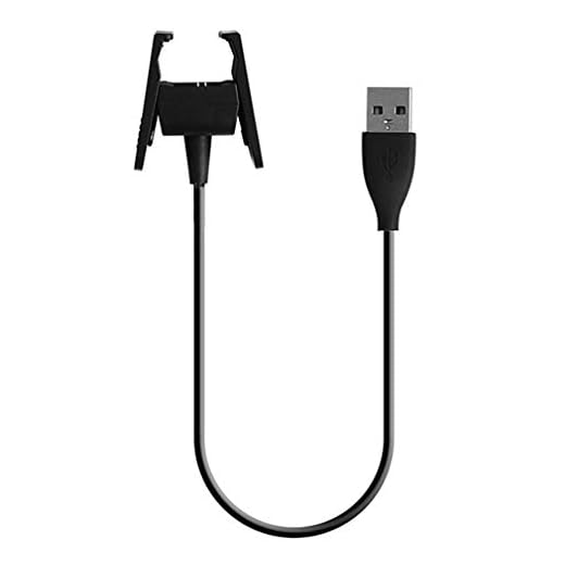 Svart USB-laddarkabel Ersättning USB-laddare Lämplig för Fitbit Charge 2 Black