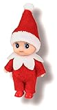 LitoMagic Christmas Baby Elf Doll in Red Jumpsuit