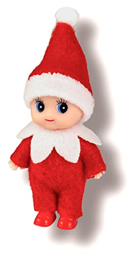 LitoMagic Christmas Baby Elf Doll in Red Jumpsuit