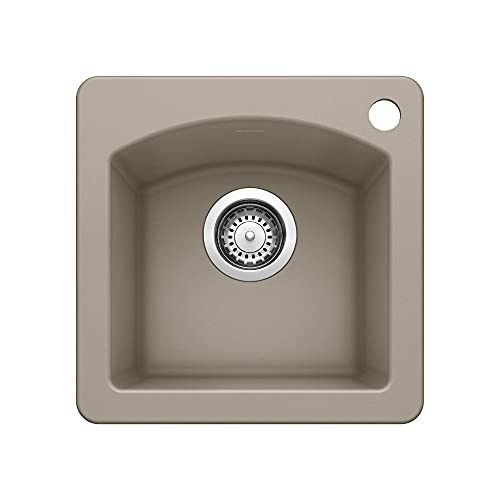 BLANCO, Truffle 441295 DIAMOND SILGRANIT Drop-In or Undermount Bar Sink, 15" X 15"