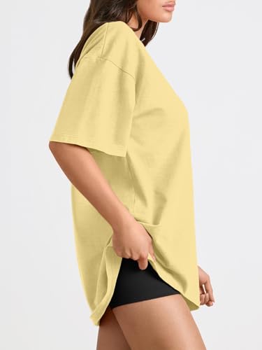 Image of Trendy Queen Womens Oversized T-Shirts Short Sleeves Workout Tops | Casual Summer Gym Tees Plus Size Fashion Clothes 2026