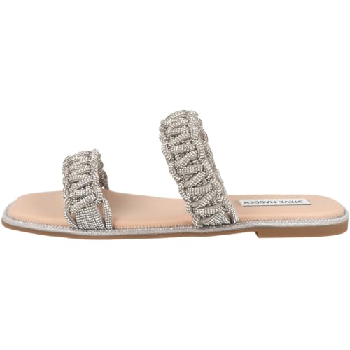 Sandales pour femme Steve Madden Nyssa nu-pieds plats en cuir noir