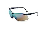 Uvex S3203 Genesis Safety Eyewear, Black Frame, Gold Mirror Ultra-Dura Hardcoat Lens