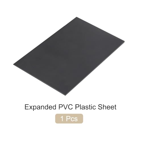 Image of Expanded PVC Plastic Sheet 7 /64 inch Thick, 6 inchx12 inch Lightweight Rigid Foam Sheet, [for Crafts Signage Displays Digital Screen Printing] - Black / 1 Pcs