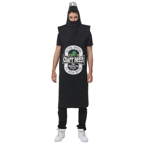 Costume de bouteille de bière pour fête folklorique et carnaval