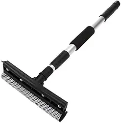 Rodo Janela Box Sacadas Profissional Limpador Vidros Com Cabo Extensível Preto Exclusivo