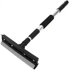 Rodo Janela Box Sacadas Profissional Limpador Vidros Com Cabo Extensível Preto Exclusivo