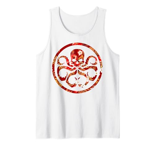 Débardeur Marvel Hydra Floral Fill Logo noir en coton pour fan de comics