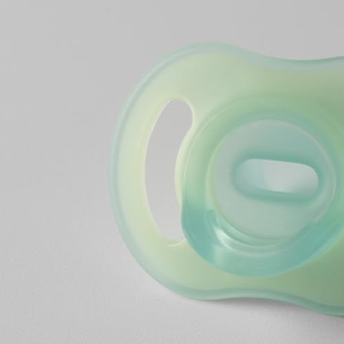 image for Tommee Tippee Ultra-Light Day and Night Pacifiers, One-Piece Silicone 