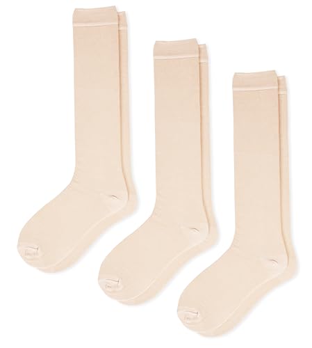 Image of RC. ROYAL CLASS Girls Organic Cotton Solid Soft Knee Length School /Uniform /Formal /Casual Socks for Girls (Pack of 3 Pairs)