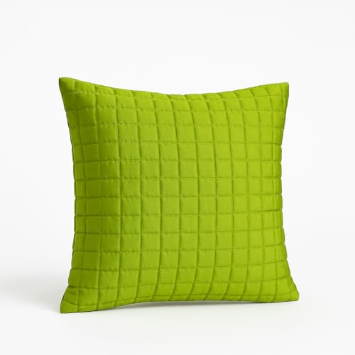 Image of Premium Quilted Cushion Cover 16x16 Inch - Dupion Silk Blend - Soft & Durable Decorative Pillow Cover for Sofa, Bed, Living Room - Set of 5 pc (Multicolor)