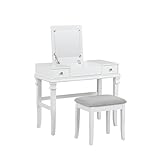 Angela White Vanity Set by Linon