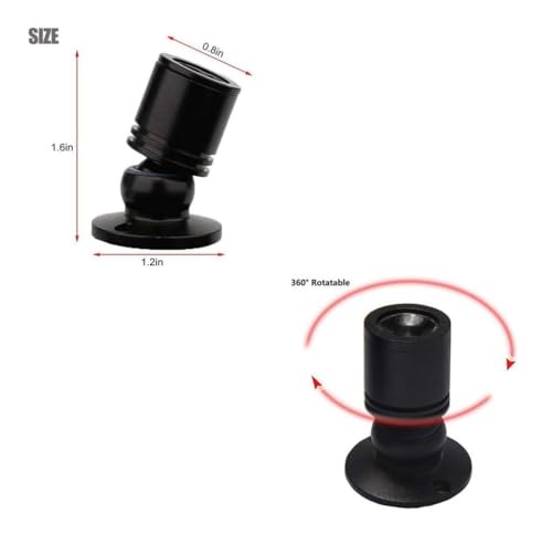 LED Mini Spotlight Kit, DC12V Display Set, 1.5W Dimmable, 6.56ft Cord, Black (Cold White 6000k, Pack-2)