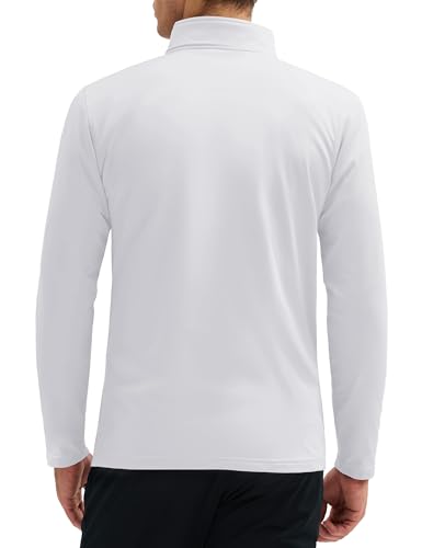 MAGCOMSEN Quarter Zip Pullover Men 1/4 Zip Golf Jacket Fleece Lined Water Resistant Sweatshirt 2 Zipper Pockets Winter4