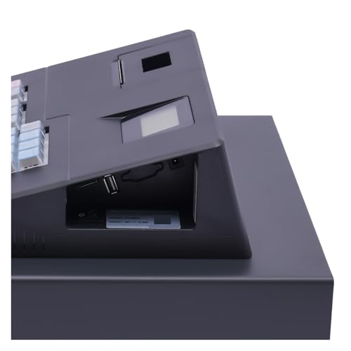 Caja registradora electrónica negra con impresora térmica de 38 teclas y cajón de 9 ranuras 5