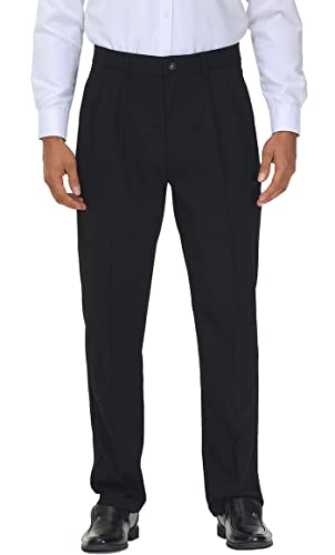 Soojun Men's Flex Pleated Front Classic Fit Dress Pants