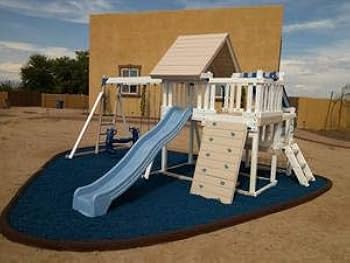 Outdoor Playground Mats Rubber Playground Tiles, 20x20x1 High