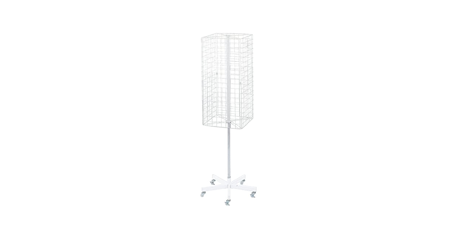 4面回転ラック展示用品、中古 Amazon | 4面 回転 ネット 什器 白 【 什器 回転 ディスプレイ