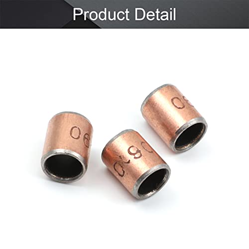 Othmro 0610 Gleitlager 6 mm Bohrung x 8 mm Außendurchmesser x 10 mm Länge, Gleitlager gewickelt, öllose Buchsen, 10 Stück