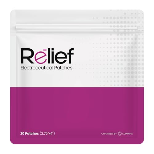 LUMINAS Relief Patch - Water-Resistant Adhesive Electroceutical Relief - Versatile Daily Comfort Long Lasting - Neck Joints Back Knee Shins Bumps - 20 Pack (Large Tan Patches)