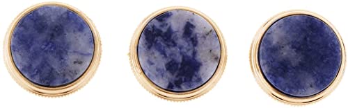 3-Pack Abalone Shell Trumpet Valve Buttons - Silver Zinc Alloy Replacement Parts (16.5mm)