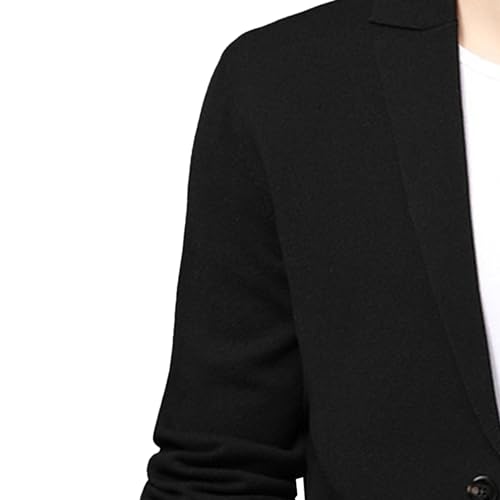 Men's Knitted Suit Cardigan Male Skinny Solid Lightweight Knitwear Male Two Button Casual Blazer Sweater4